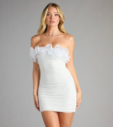 Alissa Ruffled Bead Sequin Mini Dress