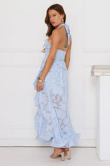 Sunbeam Shell Halter Maxi Dress