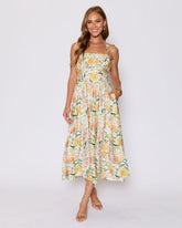Emory Floral Tie Shoulder Maxi Dress