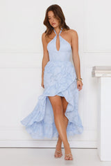 Sunbeam Shell Halter Maxi Dress
