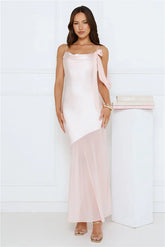 Proposal Satin Maxi Dress Pink
