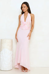 Silver Lining Love Halter Maxi Dress