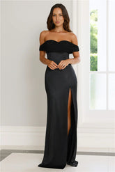 Couture Enchantment Off Shoulder Maxi Dress
