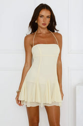 Celestial Kiss Halter Mini Dress