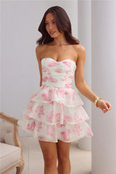 Sunlit Serendipity Strapless Mini Dress Floral