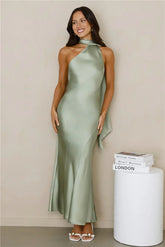 Kissed By Moonlight Satin Maxi Dress