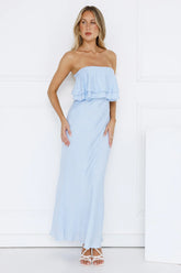 Midnight In Paris Strapless Maxi Dress