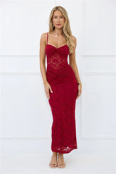 Chic After Dark Lace Maxi Dress