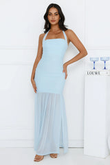 Aveline Halter Mesh Maxi Dress