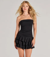 Ruffle It Up Strapless Mini Dress