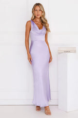 Crystal Luxe Satin Maxi Dress Sage