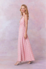 Love Heirloom Print Halter Maxi Dress