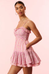 Linny Liberty Fabric Mini Dress