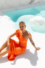 In These Moments One Shoulder Maxi Dress