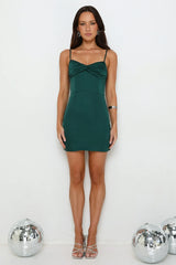 Cocktail Hour Chic Satin Mini Dress