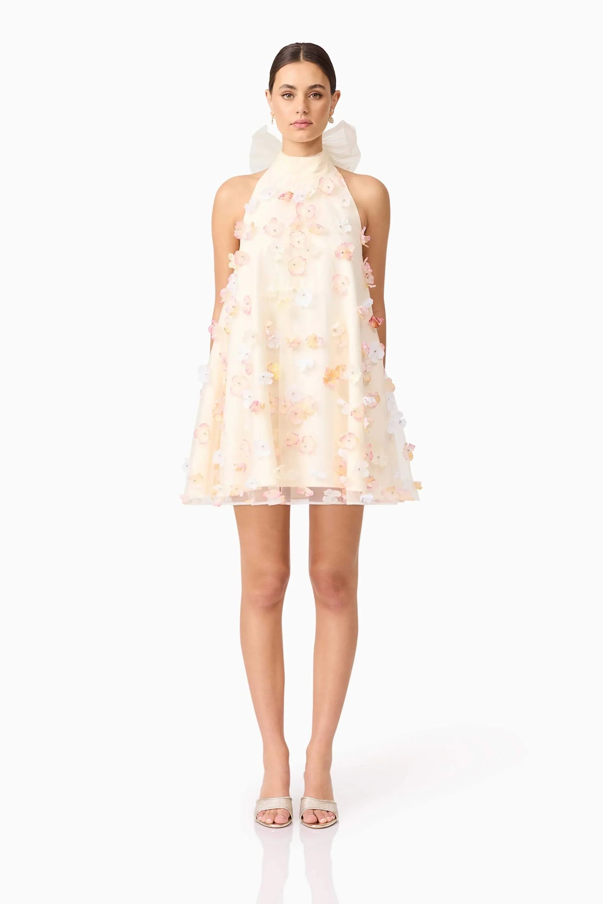 Livia Trapeze Mini Dress in Yellow