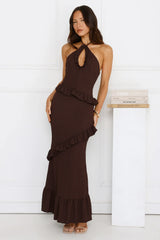Mango Mojito Halter Maxi Dress Yellow